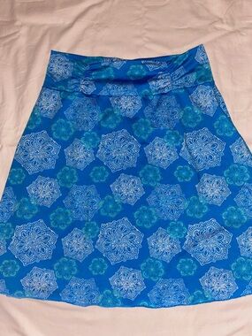 Tranquility by Colorado Clothing Royal Blue Floral A-Line Mini Skirt